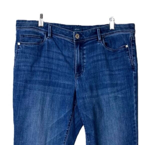 J.Jill Jeans Authentic Fit Slim Ankle Mid Rise Dark Wash Women’s Plus Size 14 - Picture 5 of 10